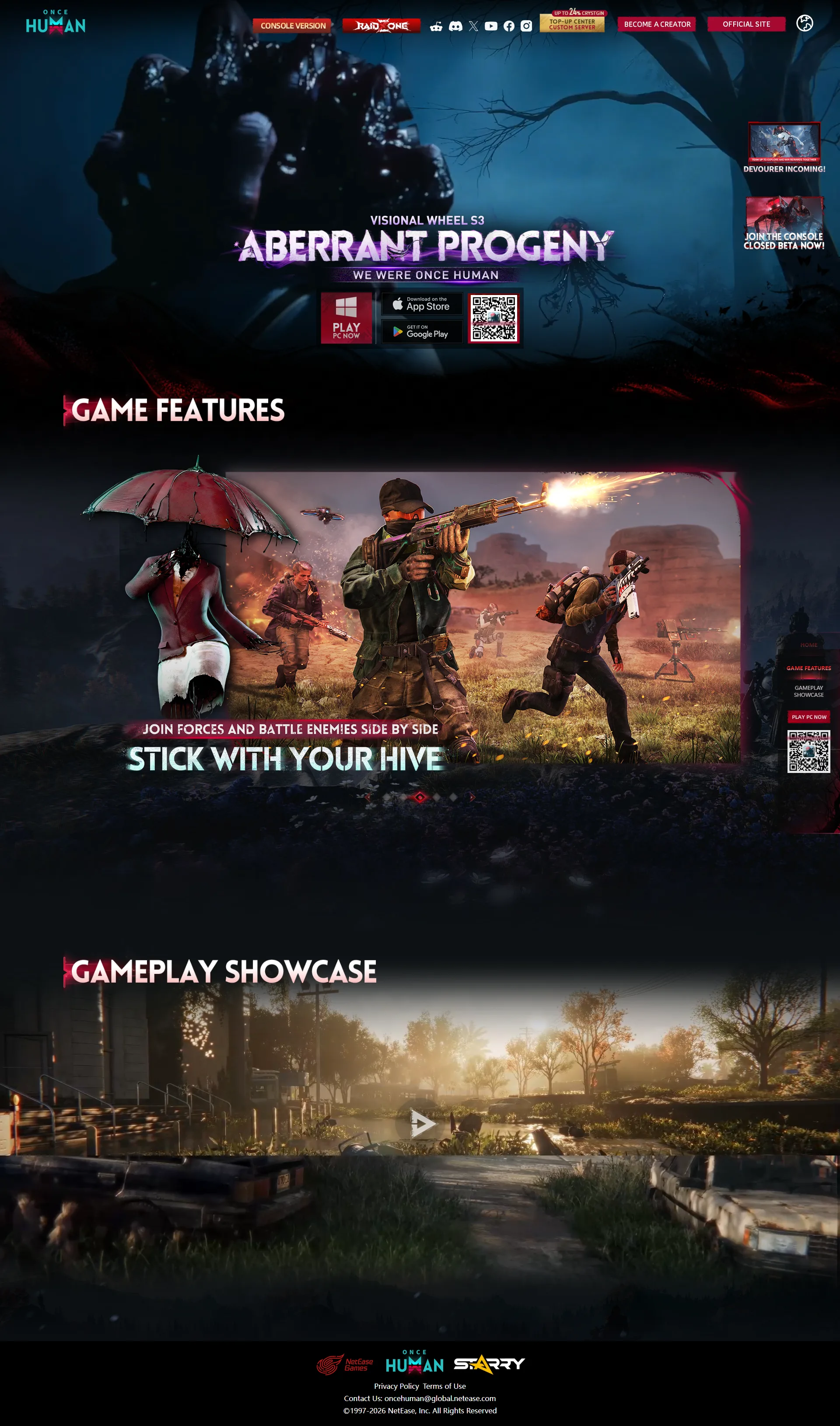 Once Human Official Landing Page